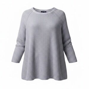 Eileen Fisher Womens Large Crew Neck Brown Knit Crew Neck Top Pullover NWT